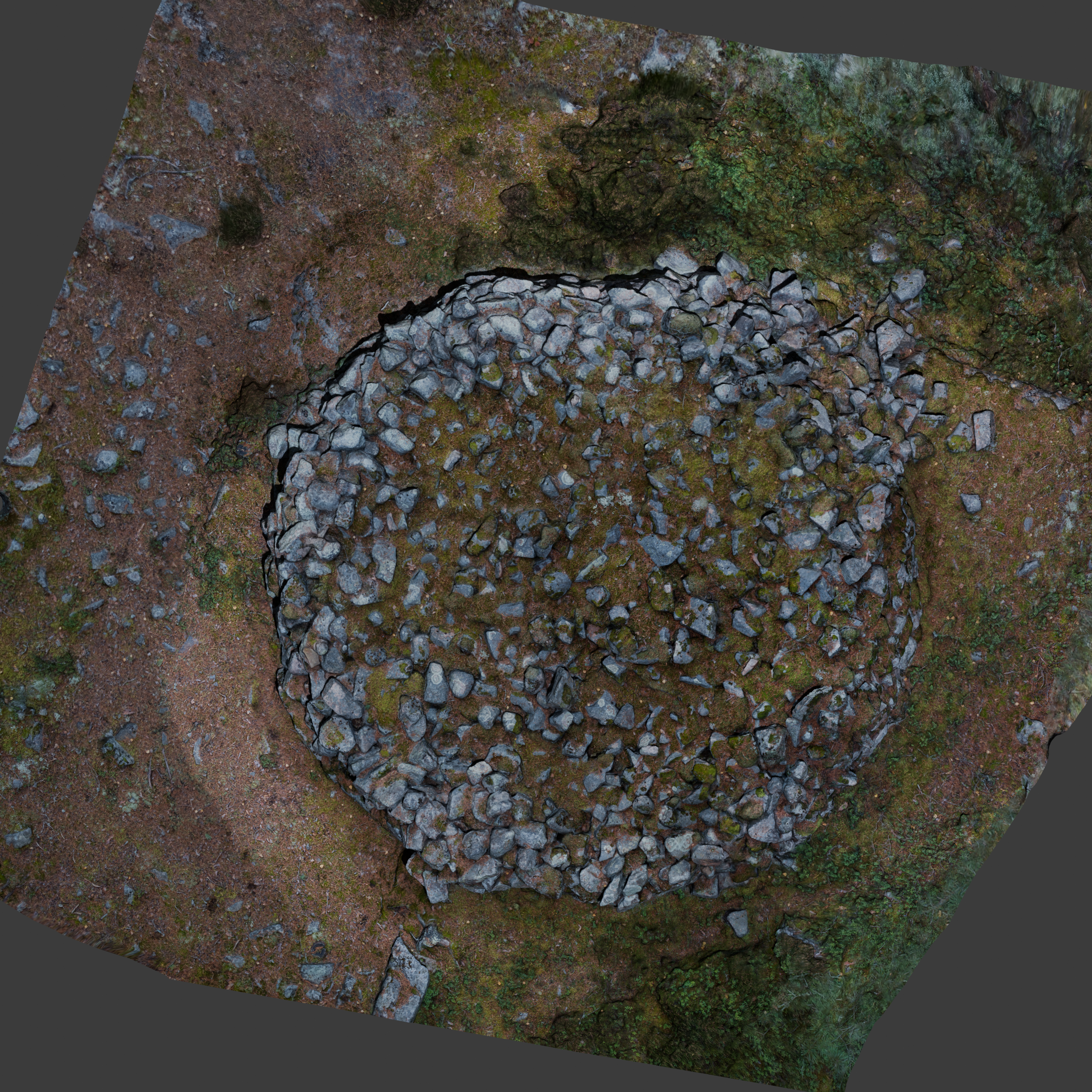 Ortoilmakuva hautaraunioista